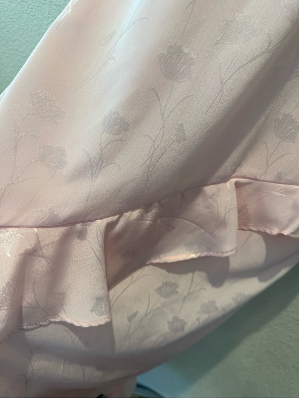 Pink Ruffle Slip Dress - Picture 3 of 5